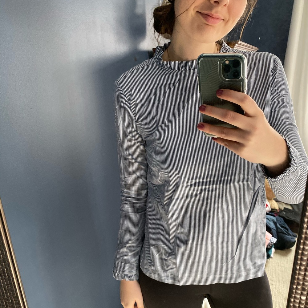 High Ruffle Neck Shirt